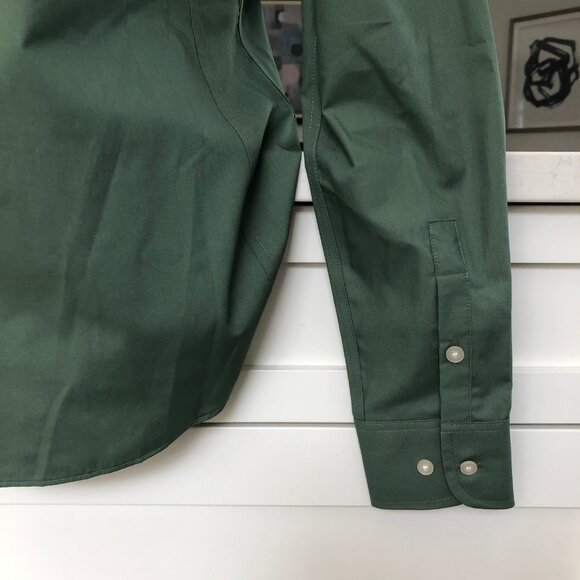 Devon & Jones Crown Button Down Cotton Poly Blend Fitted Shirt Green Sz S NWOT - Picture 9 of 13